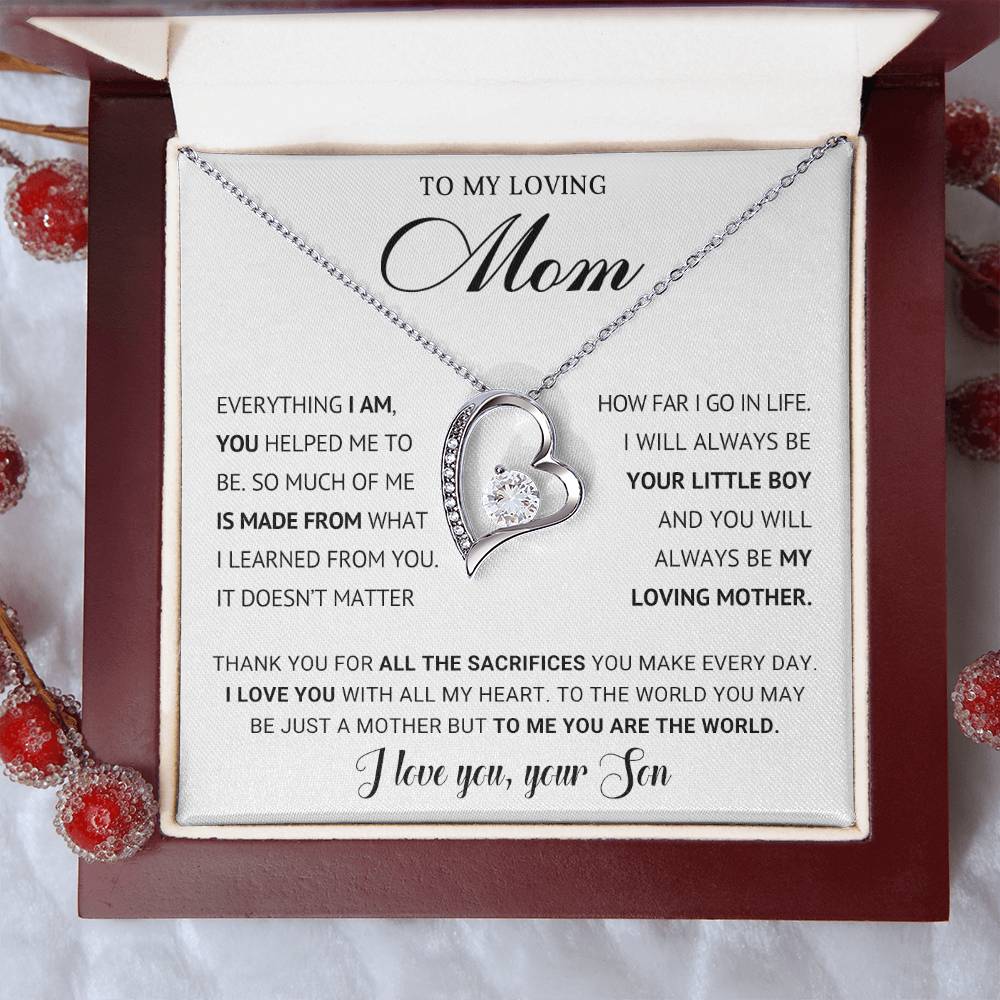 TO MY LOVING MOM - BEST GIFT FOR MOM - FOREVER LOVE NECKLACE