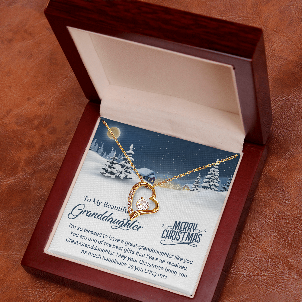 To My Beautiful Granddaughter - Christmas Gift - Forever Love Necklace