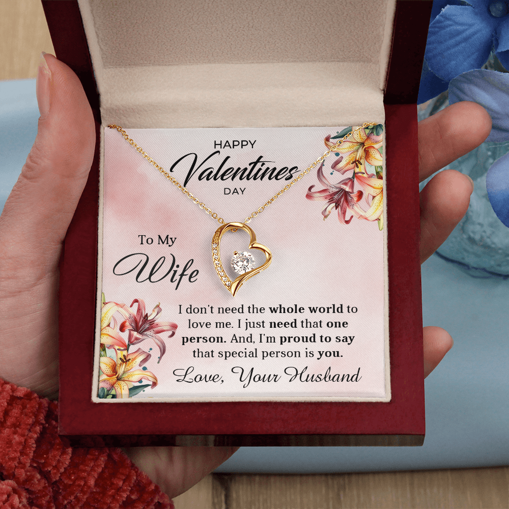 To My Wife - Best Gift For Valentine's Day - Forever Love Necklace