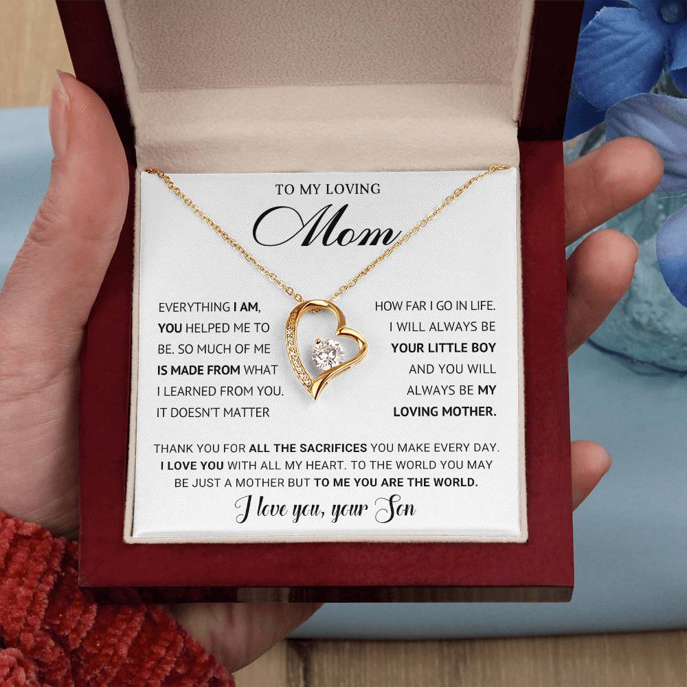 TO MY LOVING MOM - BEST GIFT FOR MOM - FOREVER LOVE NECKLACE