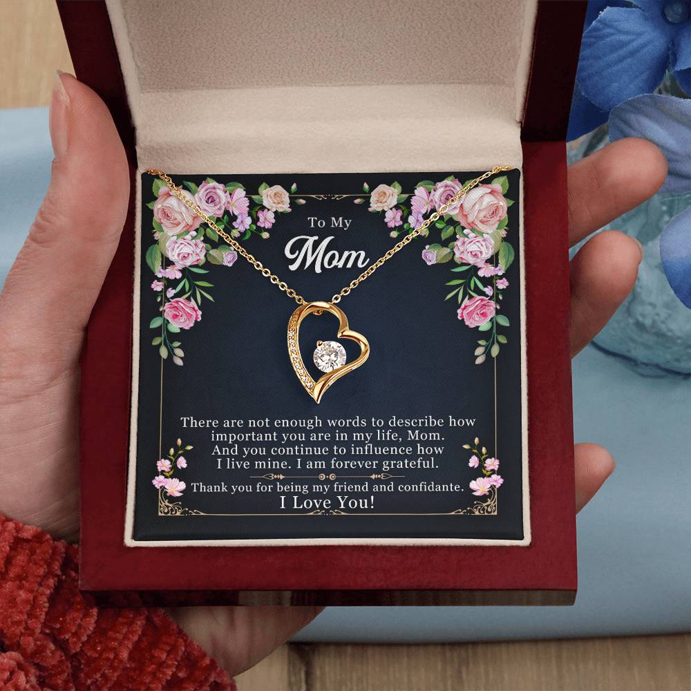 Best gift for Mom - Forever Love Necklace with On Demand Message Card