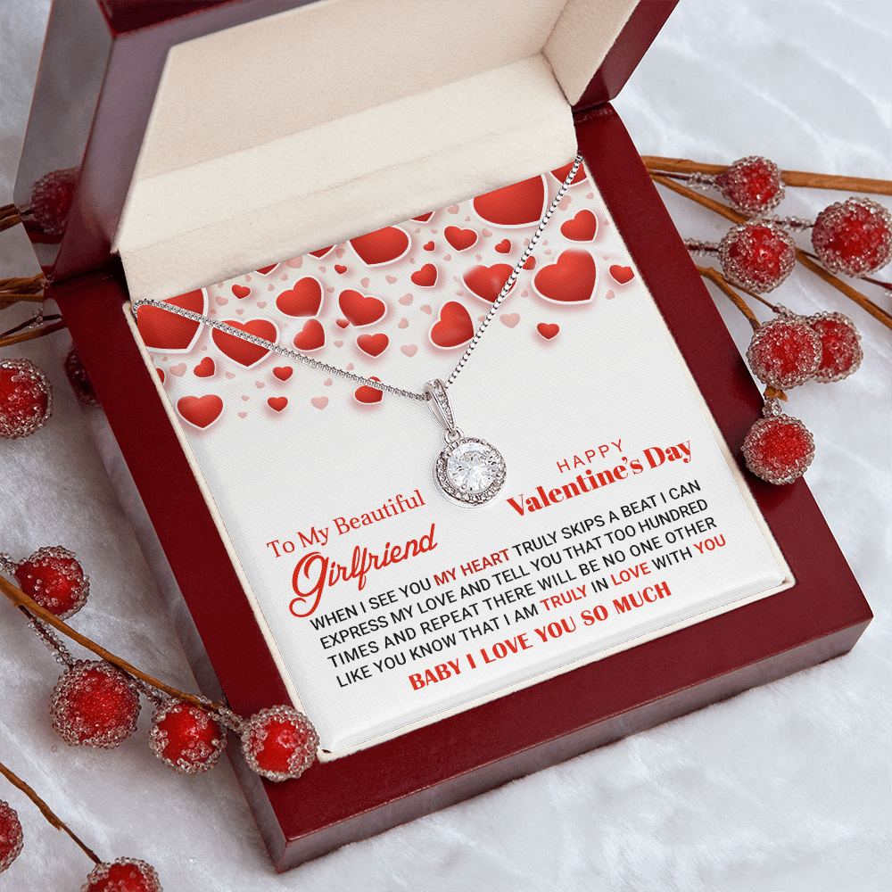 To My Beautiful Girlfriend - My heart - Best Gift For Valentine - Eternal Hope Necklace