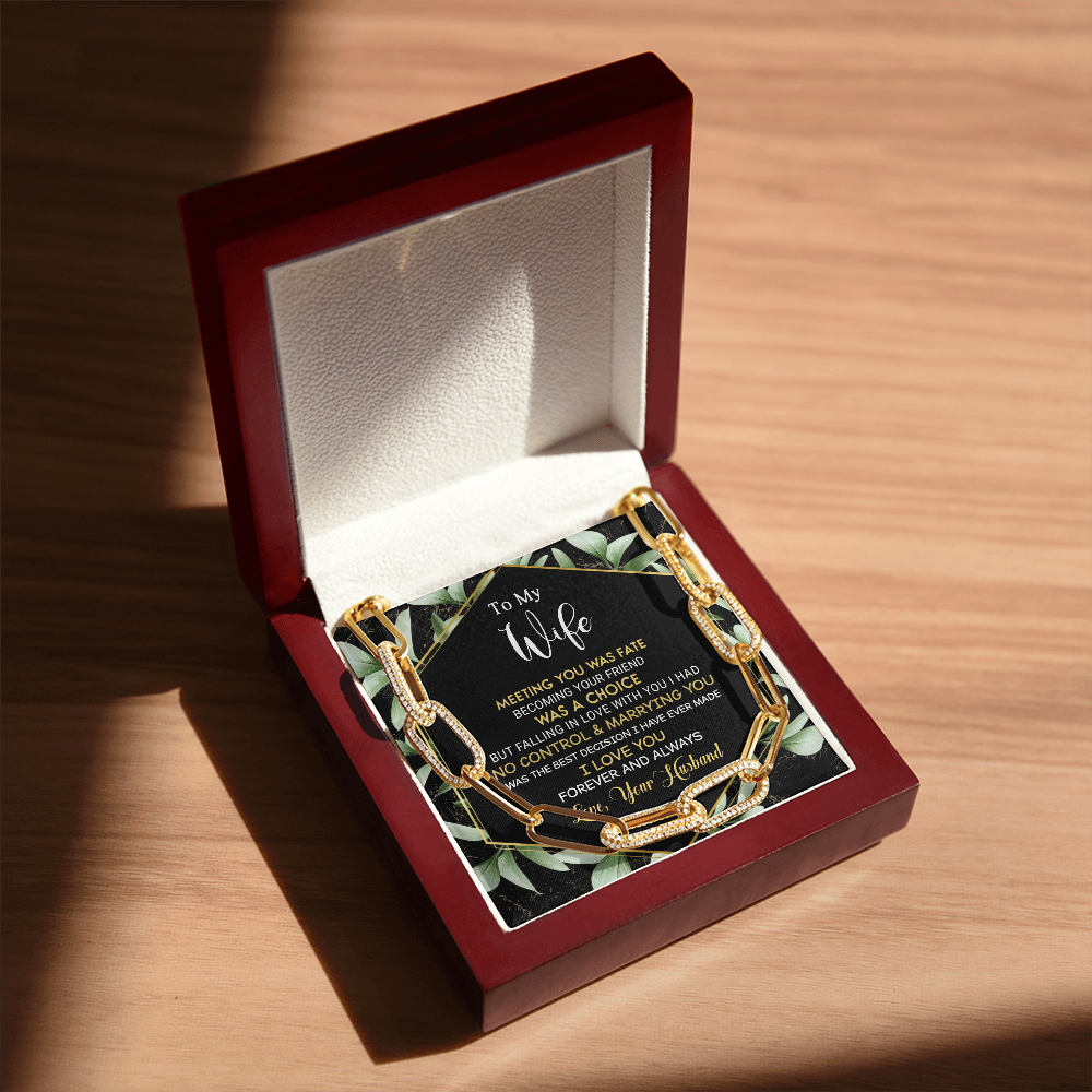 To My Wife - Best Gift For Valentine - CZ Paperclip Chain Necklace