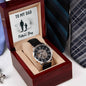 Father's Day Special Gift - Happy Father's Day - Men's Openwork Watch