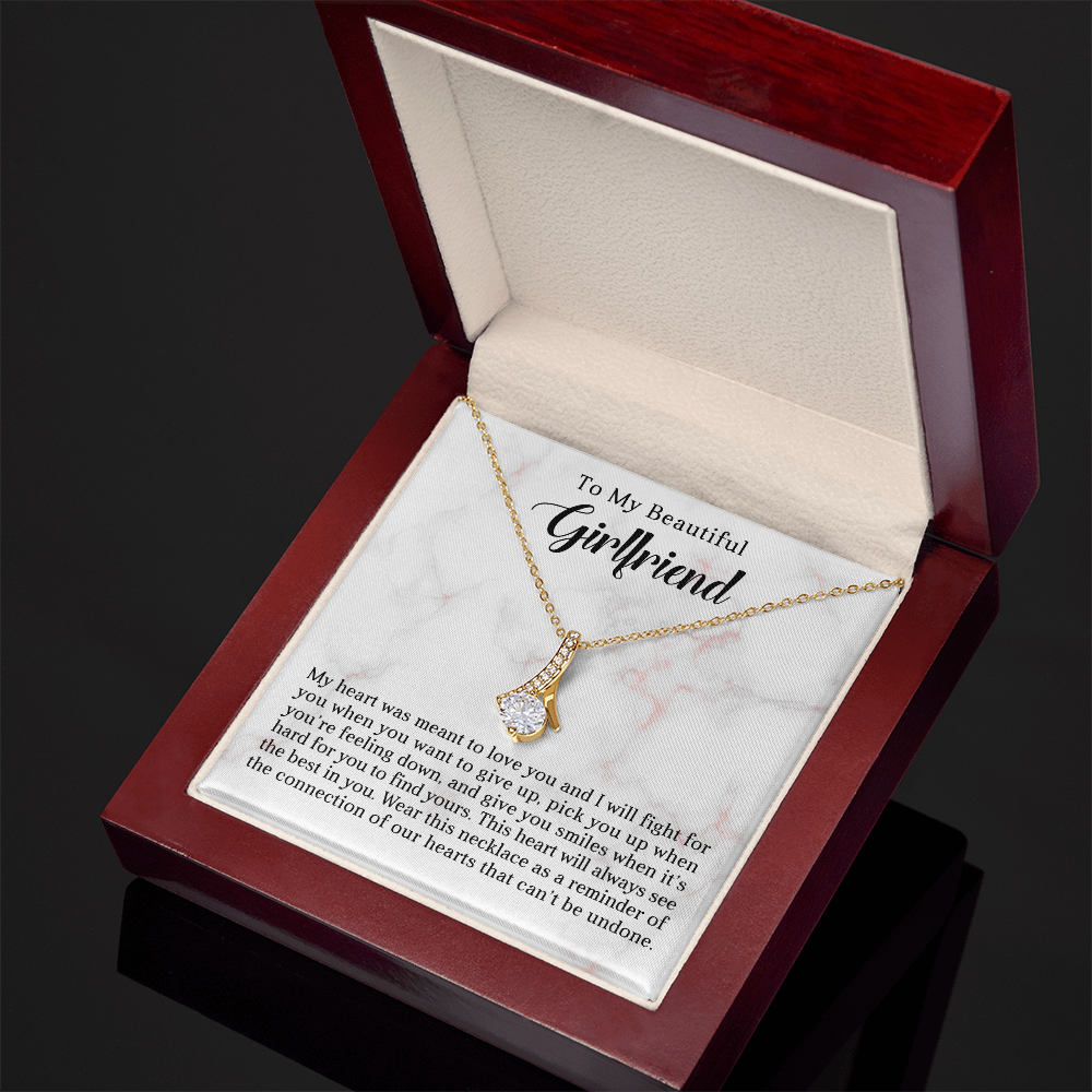 To My Beautiful Girlfriend - Best Gift For Valentine - Alluring Beauty Necklace