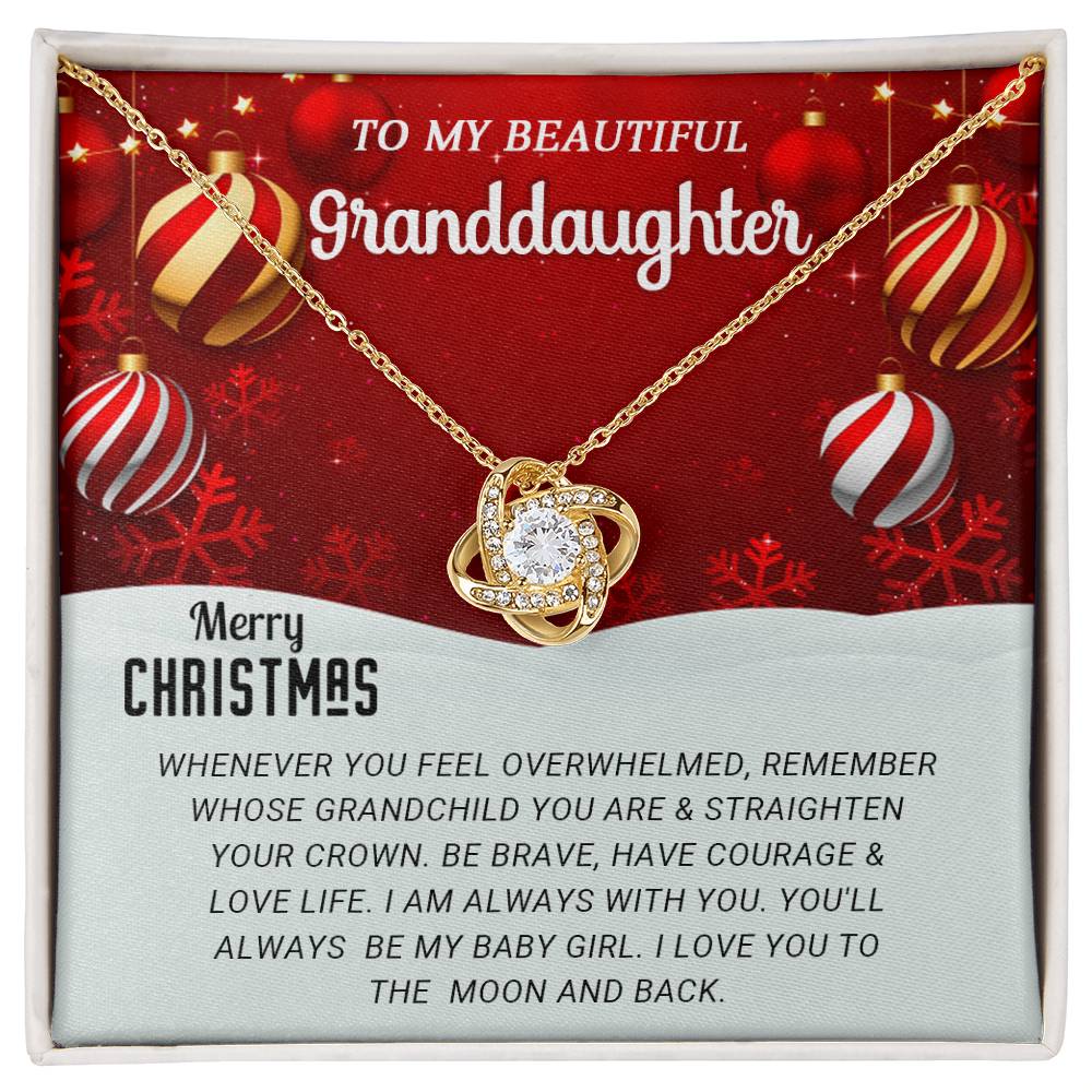 Granddaughter - Feel - Christmas gift - Love knot Necklace