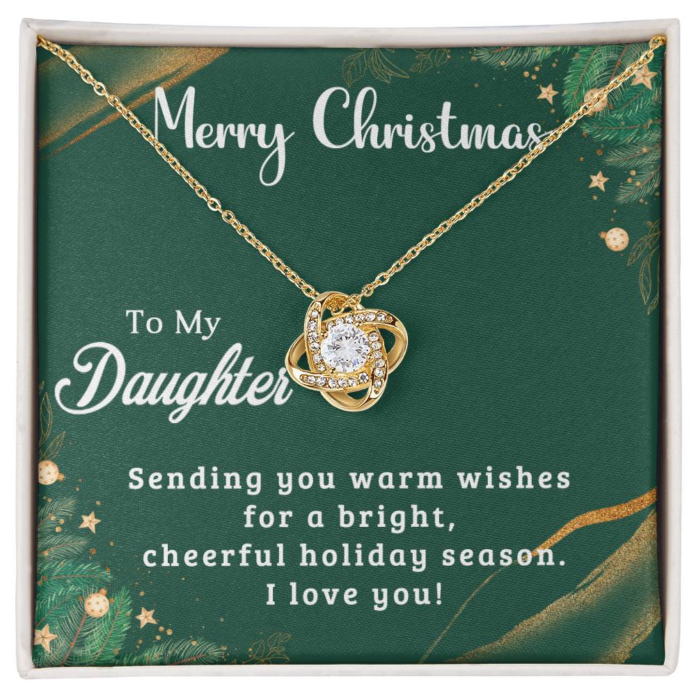 To My Daughter - Christmas Gift - Love Knot Necklace