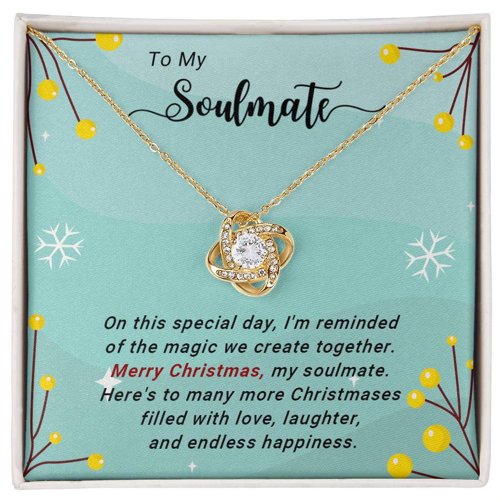 Soulmate - Filled with Love - Christmas gift - Love Knot Necklace