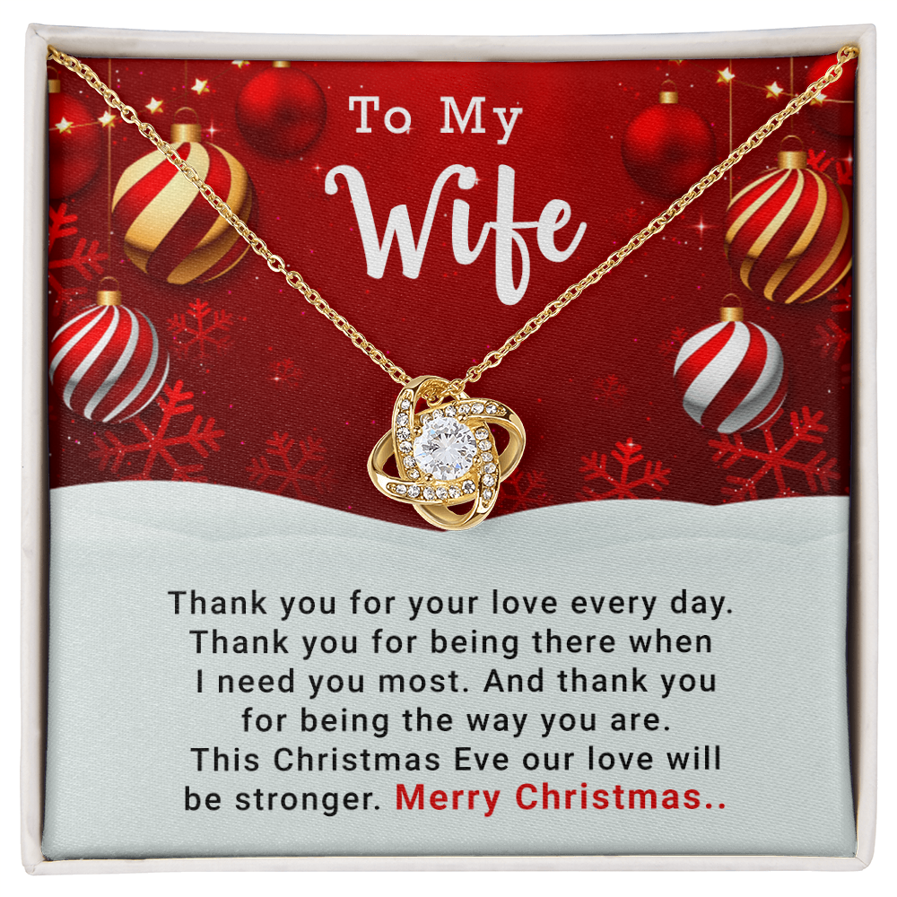To My Wife - Christmas Gift - Love Knot Necklace