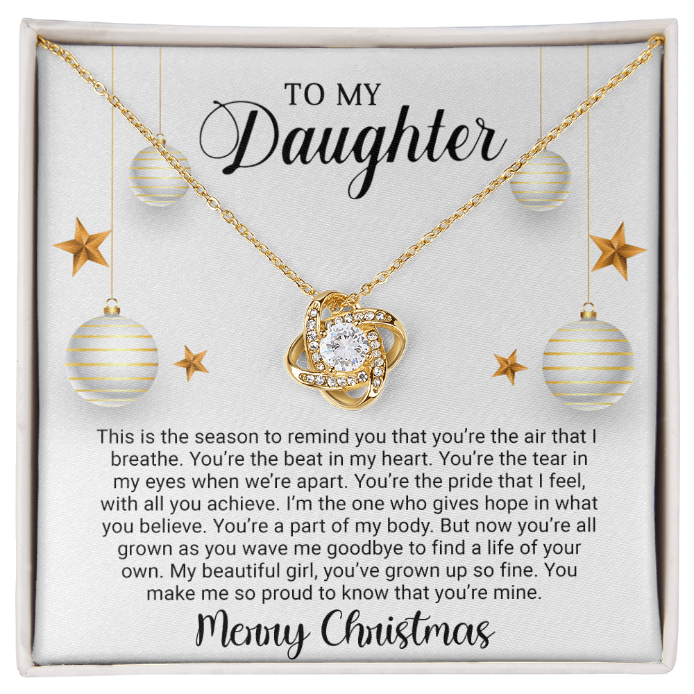 To My Daughter - Christmas Gift - Love Knot Necklace