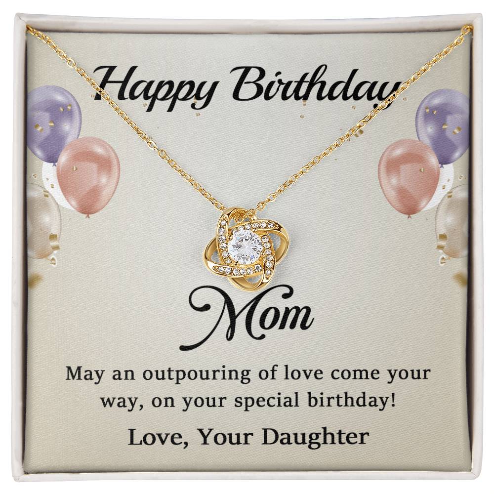 To My Mom - Best Birthday Gift For Mom - Love Knot Necklace