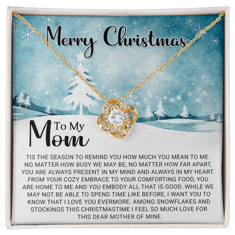 To My Mom - Christmas Gift - Love Knot Necklace