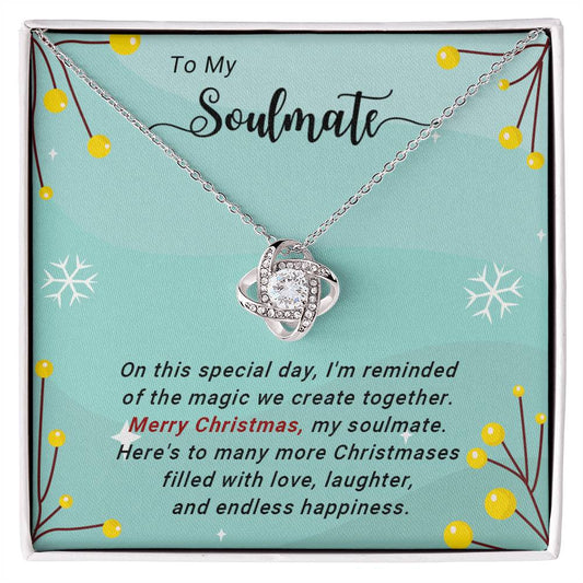 Soulmate - Filled with Love - Christmas gift - Love Knot Necklace