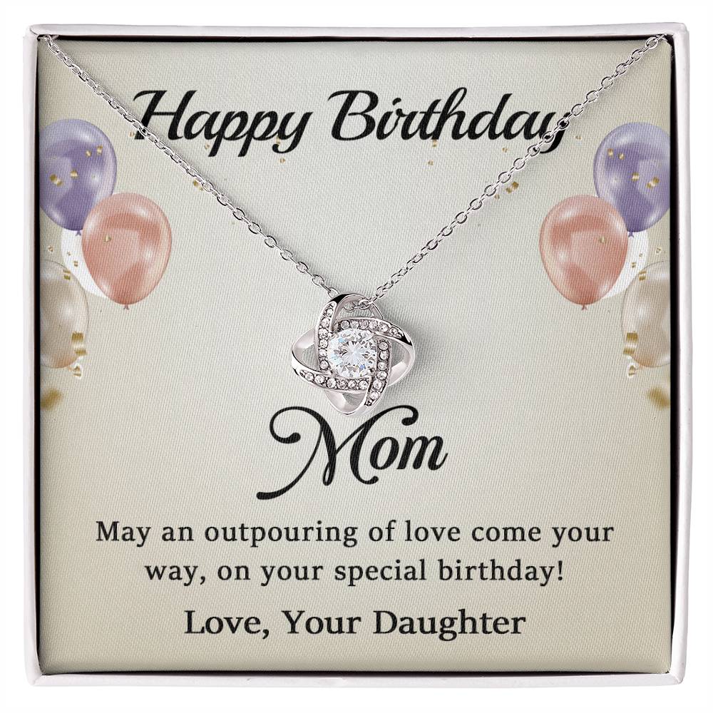 To My Mom - Best Birthday Gift For Mom - Love Knot Necklace