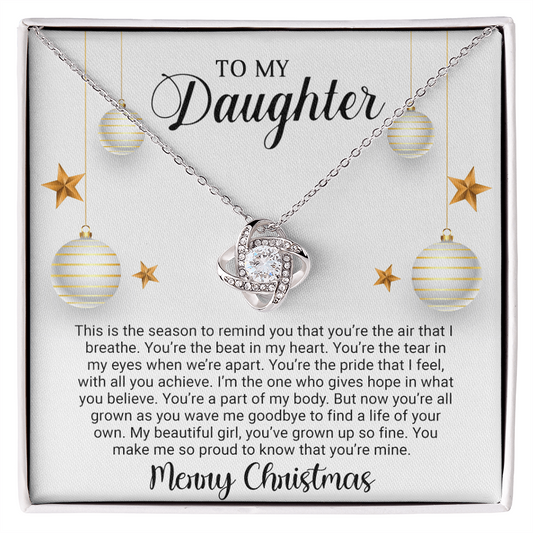 To My Daughter - Christmas Gift - Love Knot Necklace