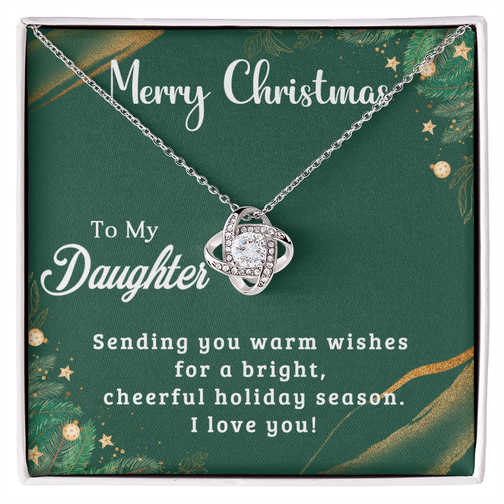 To My Daughter - Christmas Gift - Love Knot Necklace