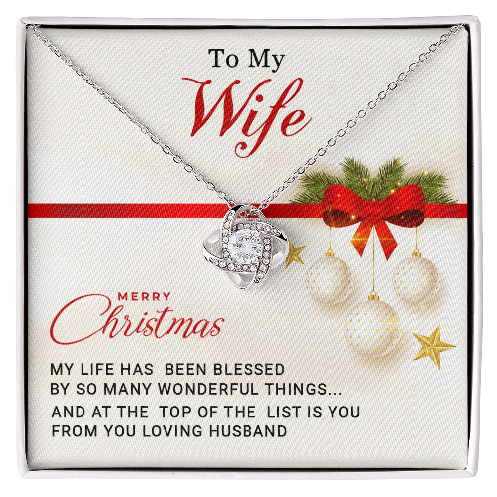 To My Wife - Christmas Gift - Love Knot Necklace