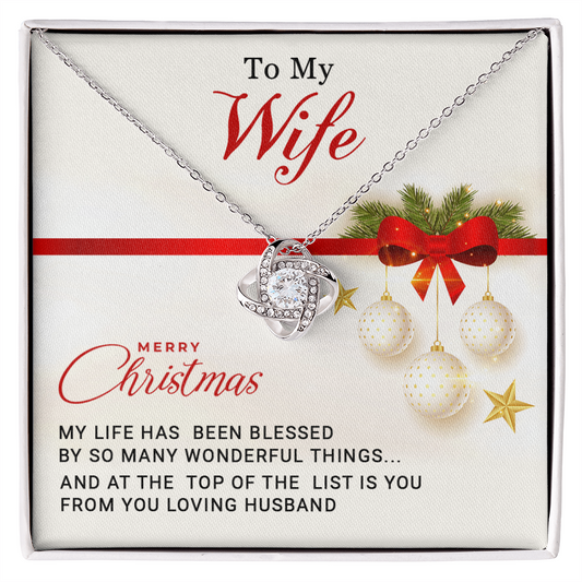 To My Wife - Christmas Gift - Love Knot Necklace
