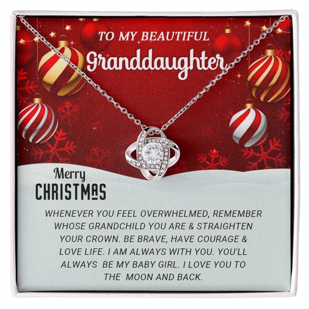 Granddaughter - Feel - Christmas gift - Love knot Necklace
