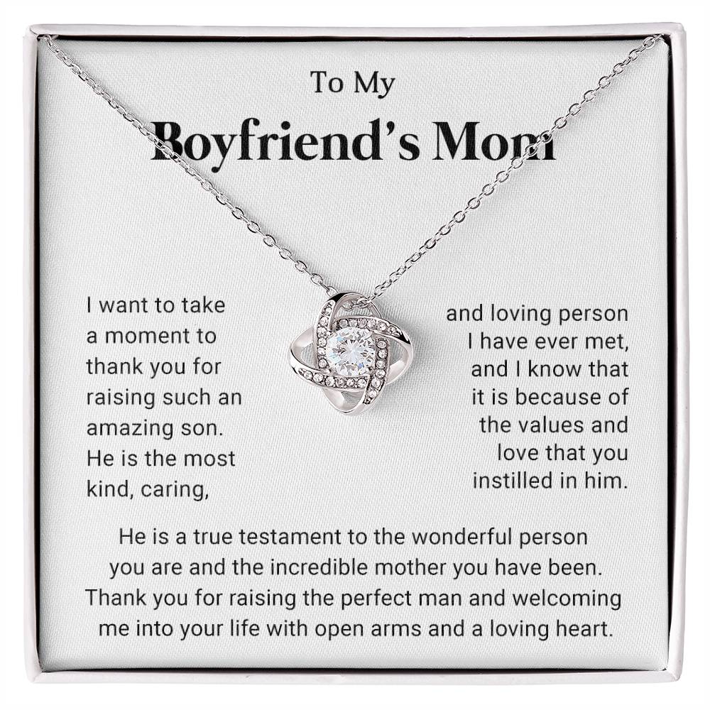 TO MY BOYFRIEND'S MOM - HAPPY MOTHER'S DAY - LOVE KNOT NECKLACE