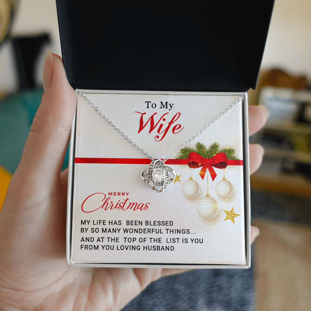 To My Wife - Christmas Gift - Love Knot Necklace