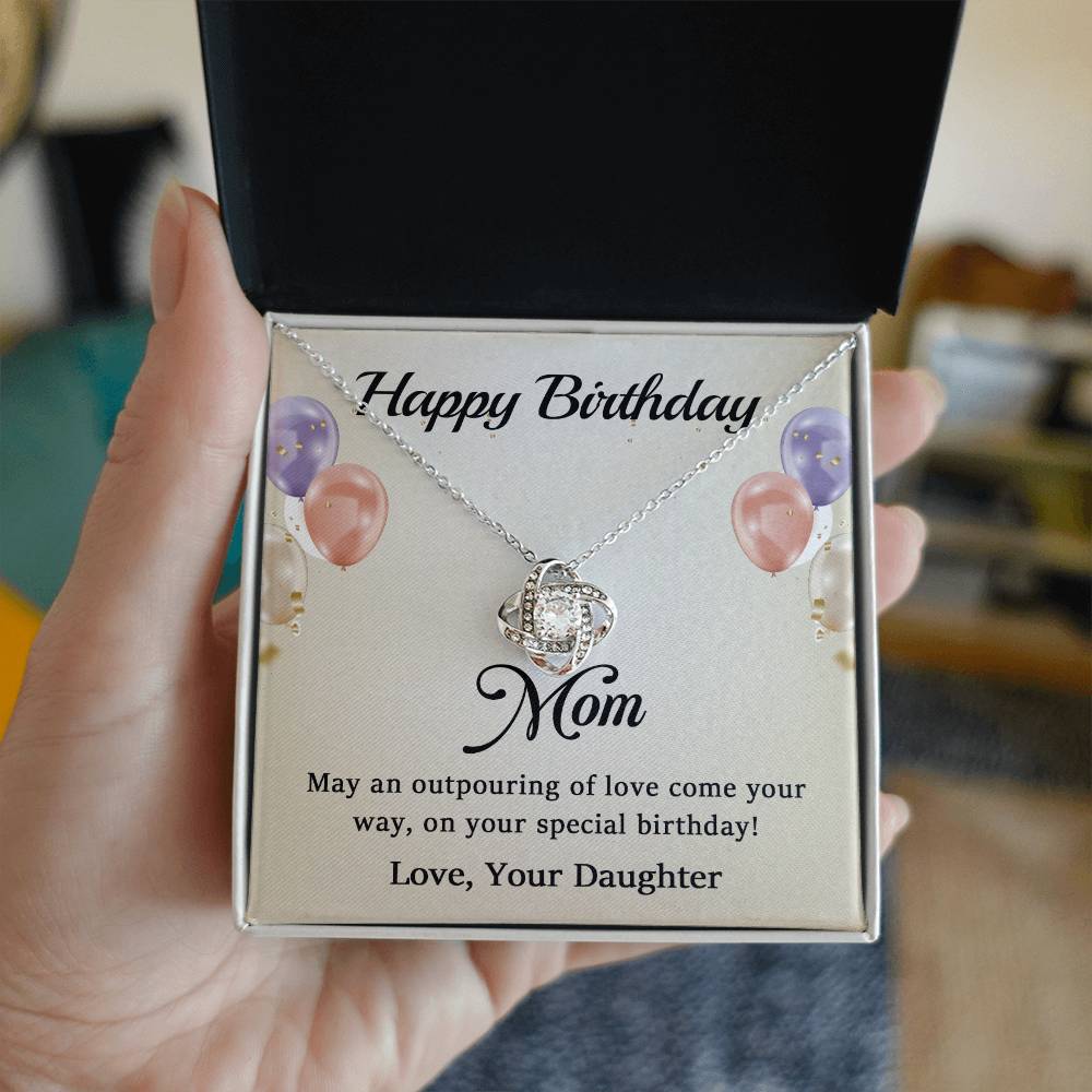 To My Mom - Best Birthday Gift For Mom - Love Knot Necklace