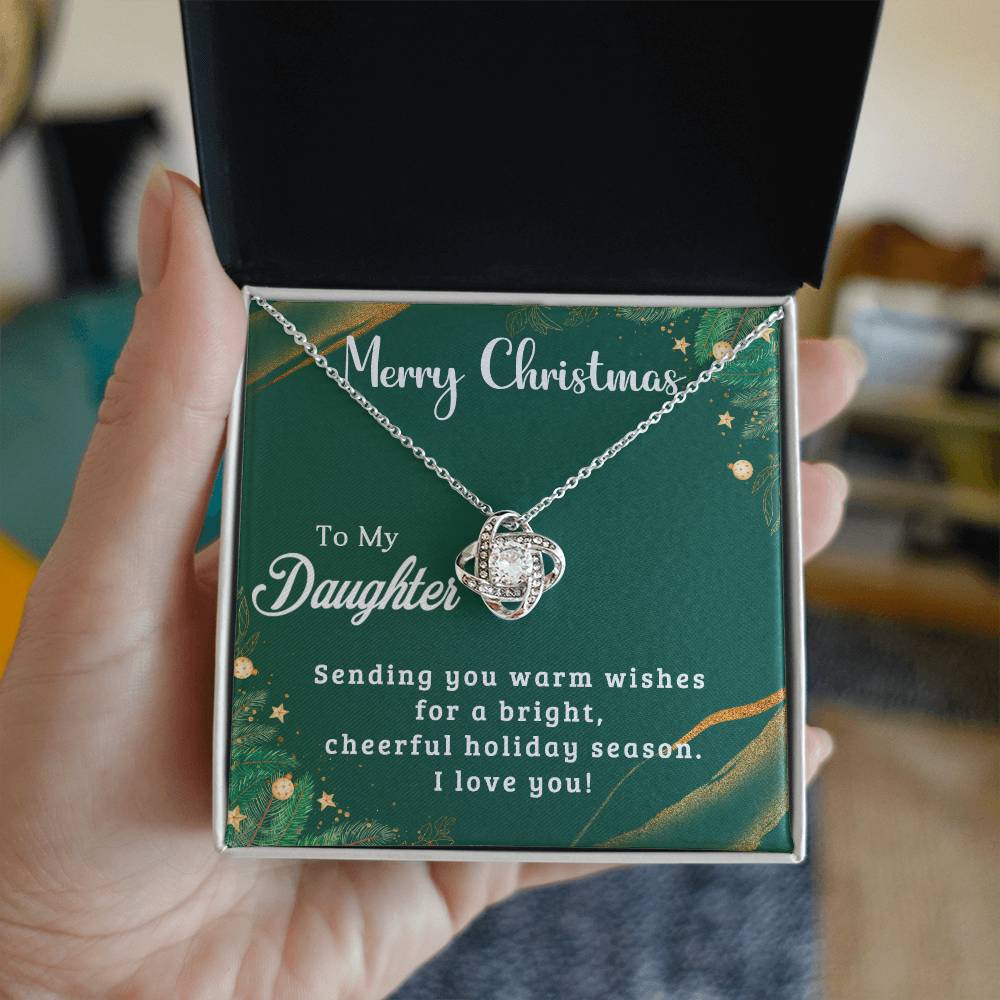 To My Daughter - Christmas Gift - Love Knot Necklace