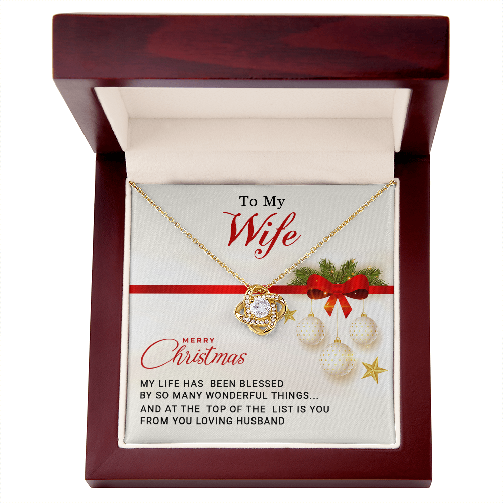 To My Wife - Christmas Gift - Love Knot Necklace