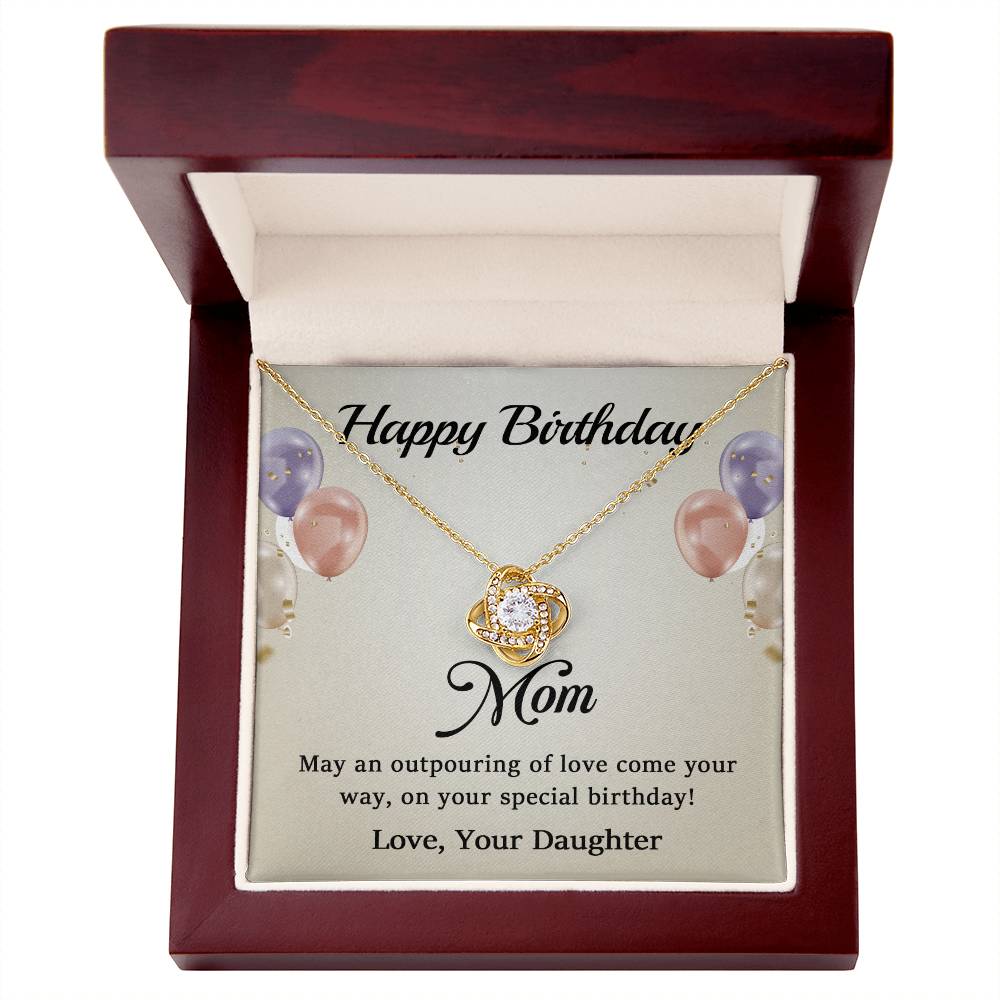 To My Mom - Best Birthday Gift For Mom - Love Knot Necklace