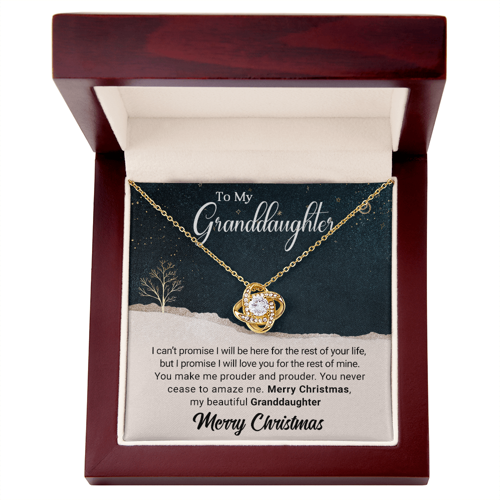 To My Granddaughter - Christmas Gift -Love Knot Necklace