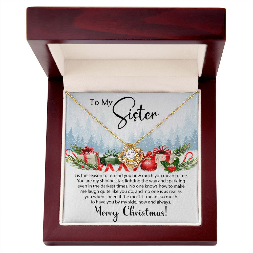 To My Sister - Christmas Gift - Love Knot Necklace