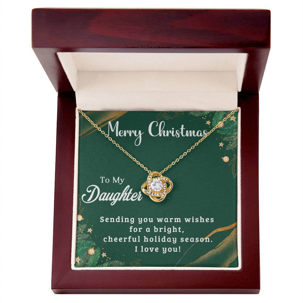 To My Daughter - Christmas Gift - Love Knot Necklace