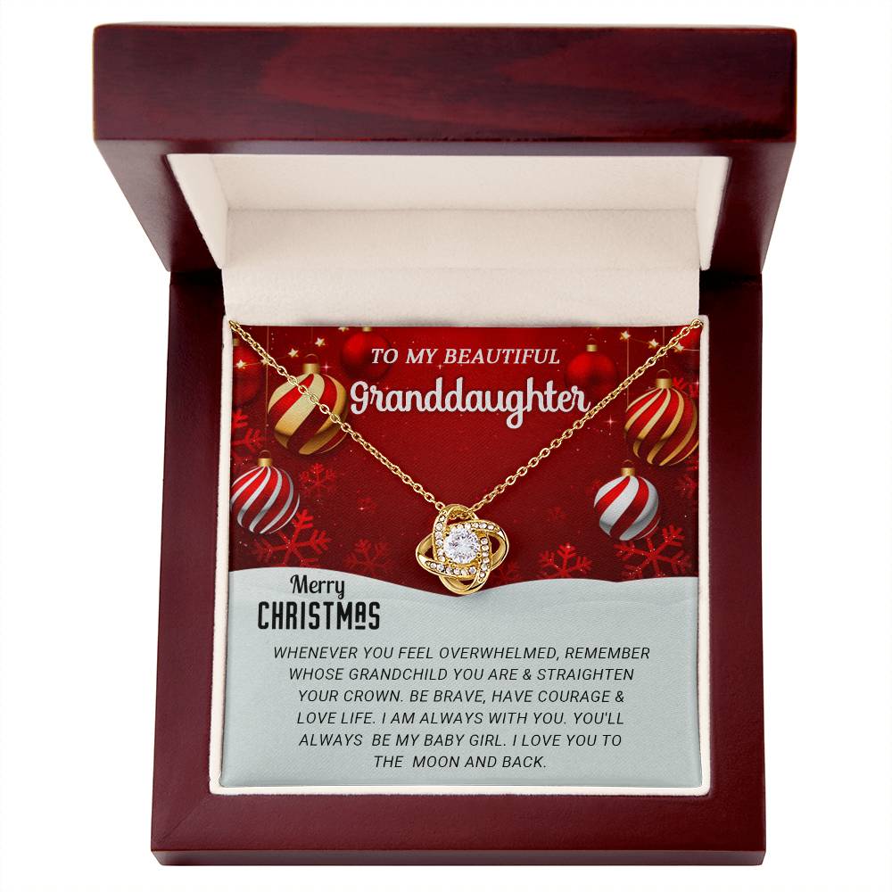 Granddaughter - Feel - Christmas gift - Love knot Necklace