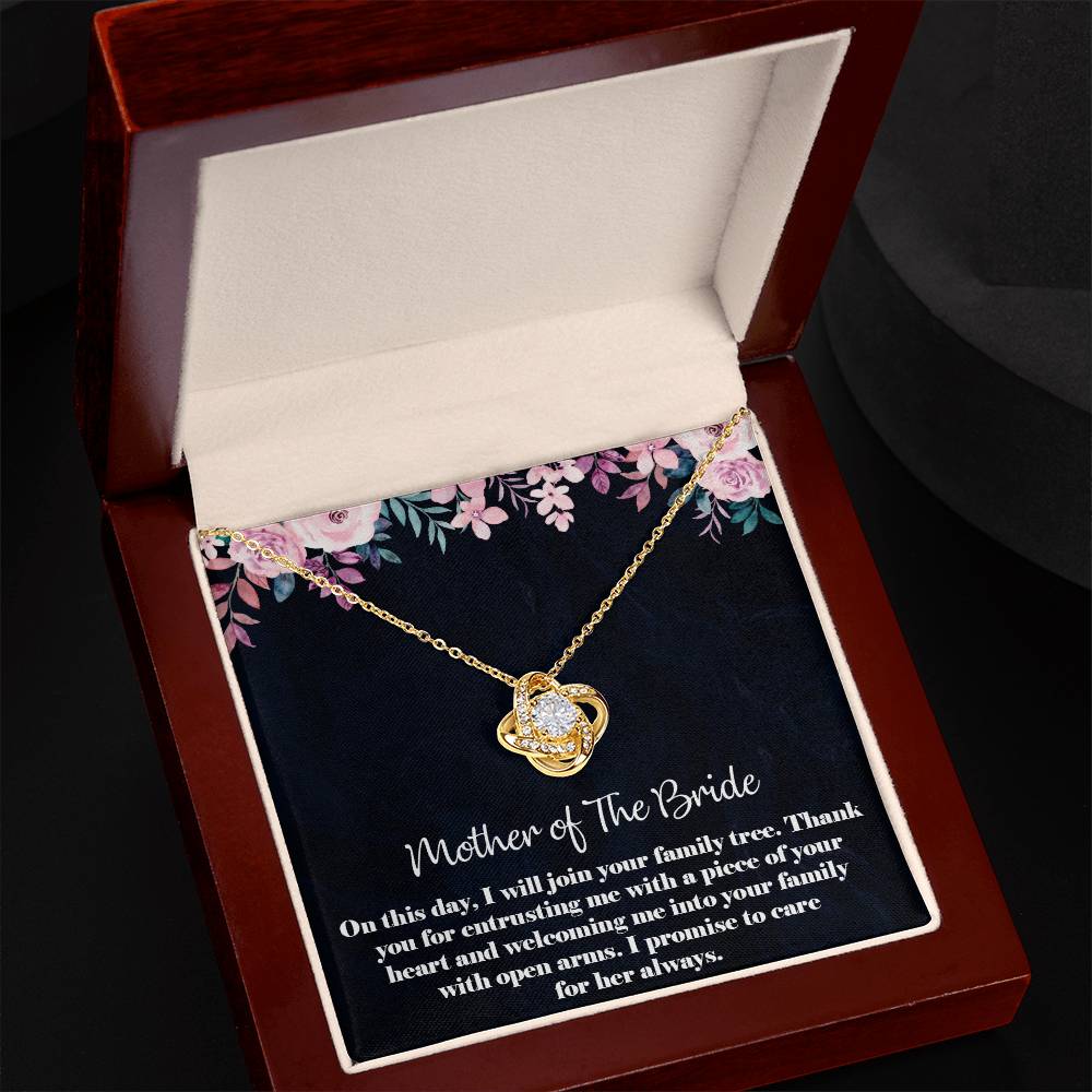 Gift For Mother of The Bride, Best Gift For New Mom, Love Knot Necklace