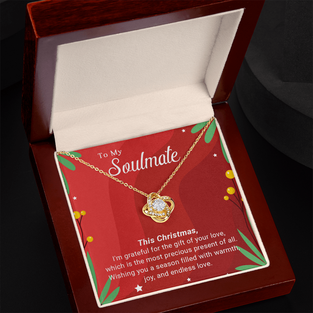 To My Soulmate - Christmas Gift - Love Knot Necklace