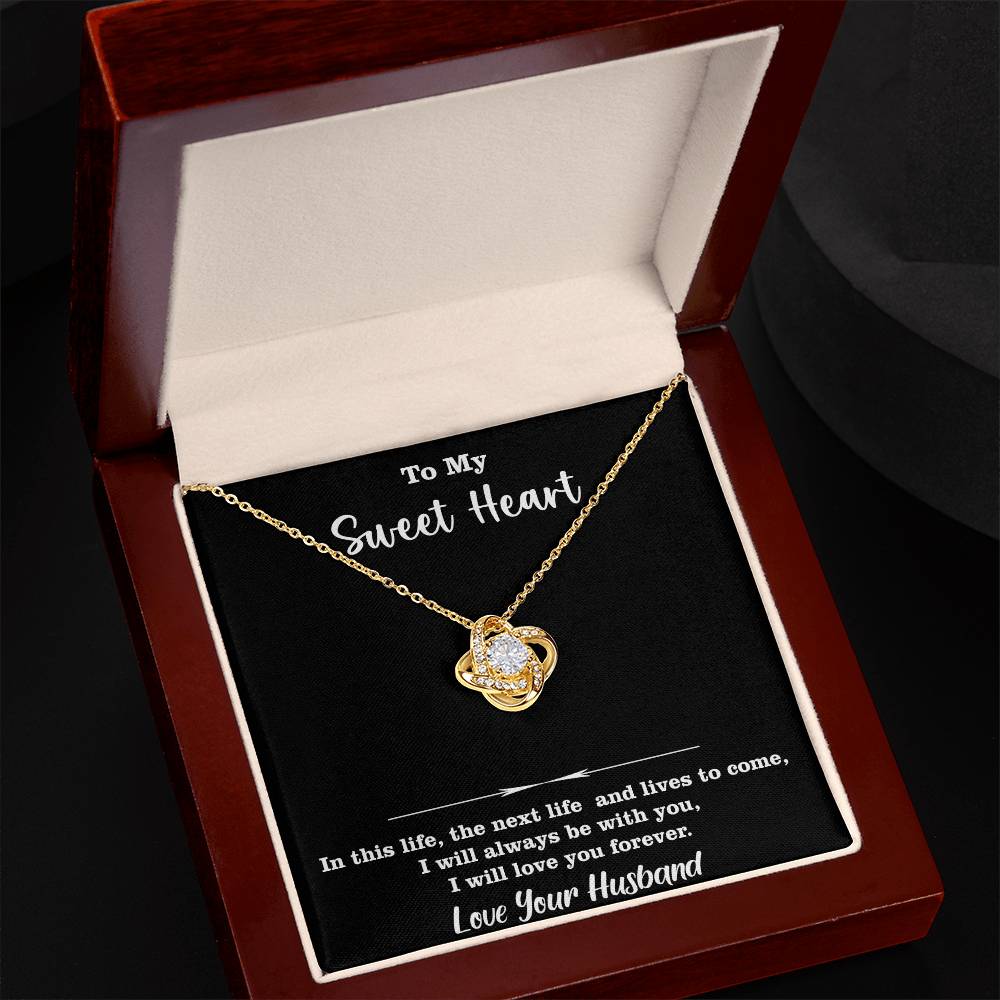 Amazing Gift for Sweetheart, best gift for sweetheart, Love Knot Necklace