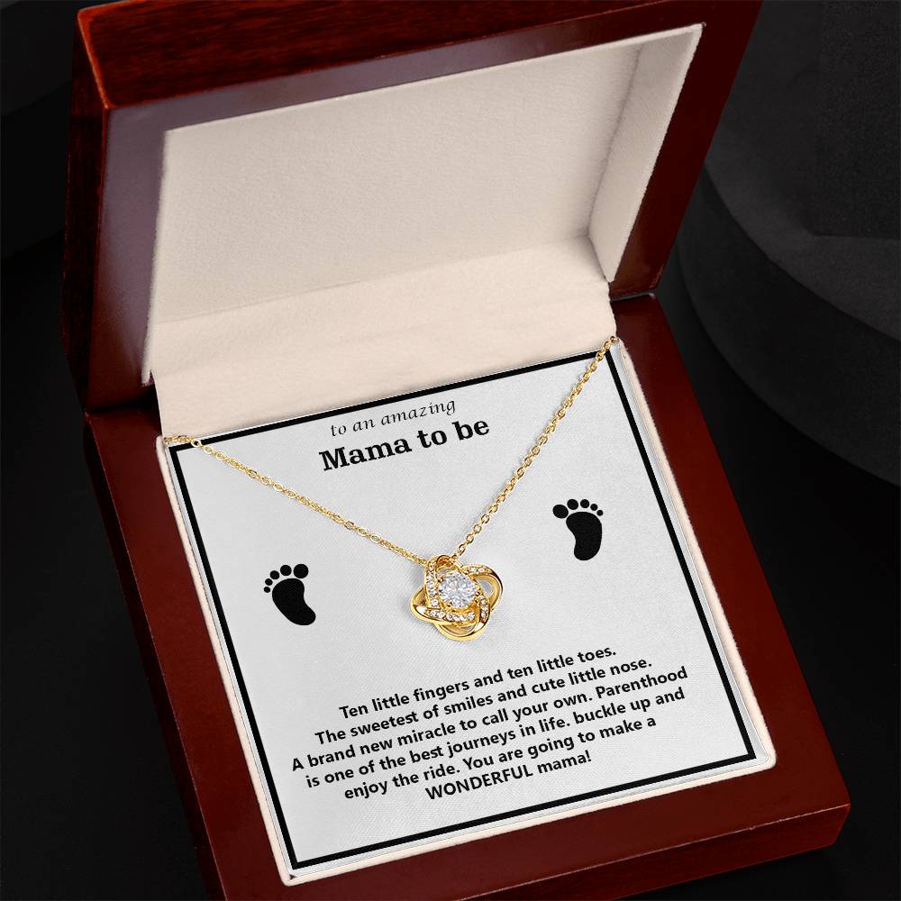 mama to be Love Knot Necklace