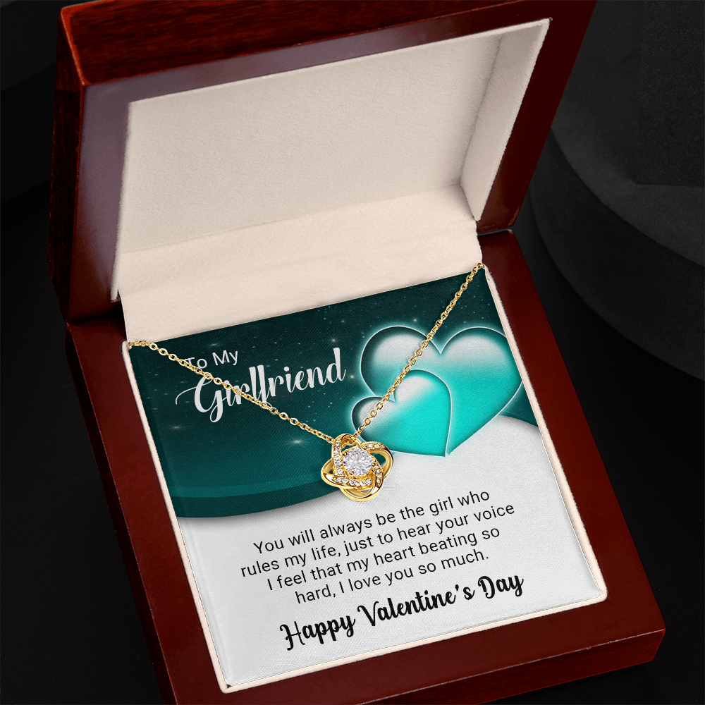 To my girlfriend - I love you so much - Best Gift For Valentine - Love Knot Necklace