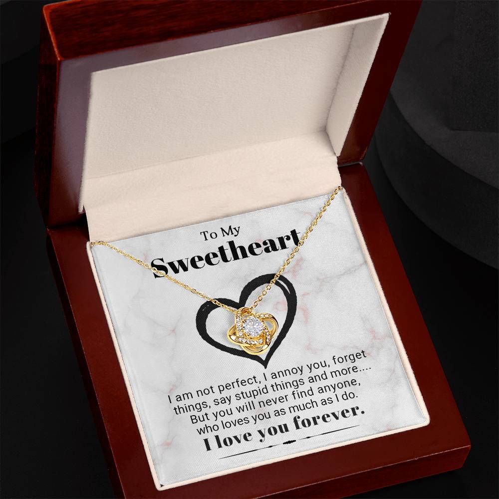 To My Sweetheart- Best Gift For Valentine - Love Knot Necklace