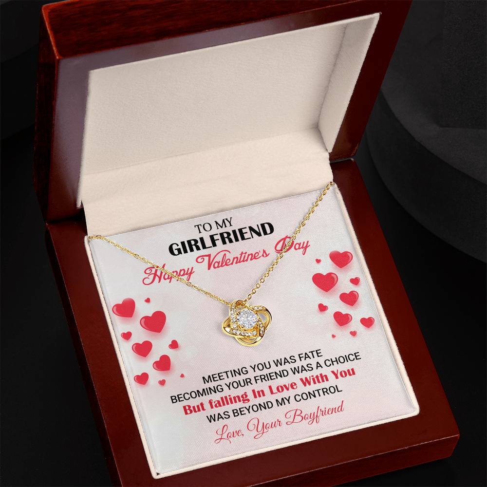 To My Girlfriend - Falling in love with you - Best Gift For Valentine - Love Knot Necklace