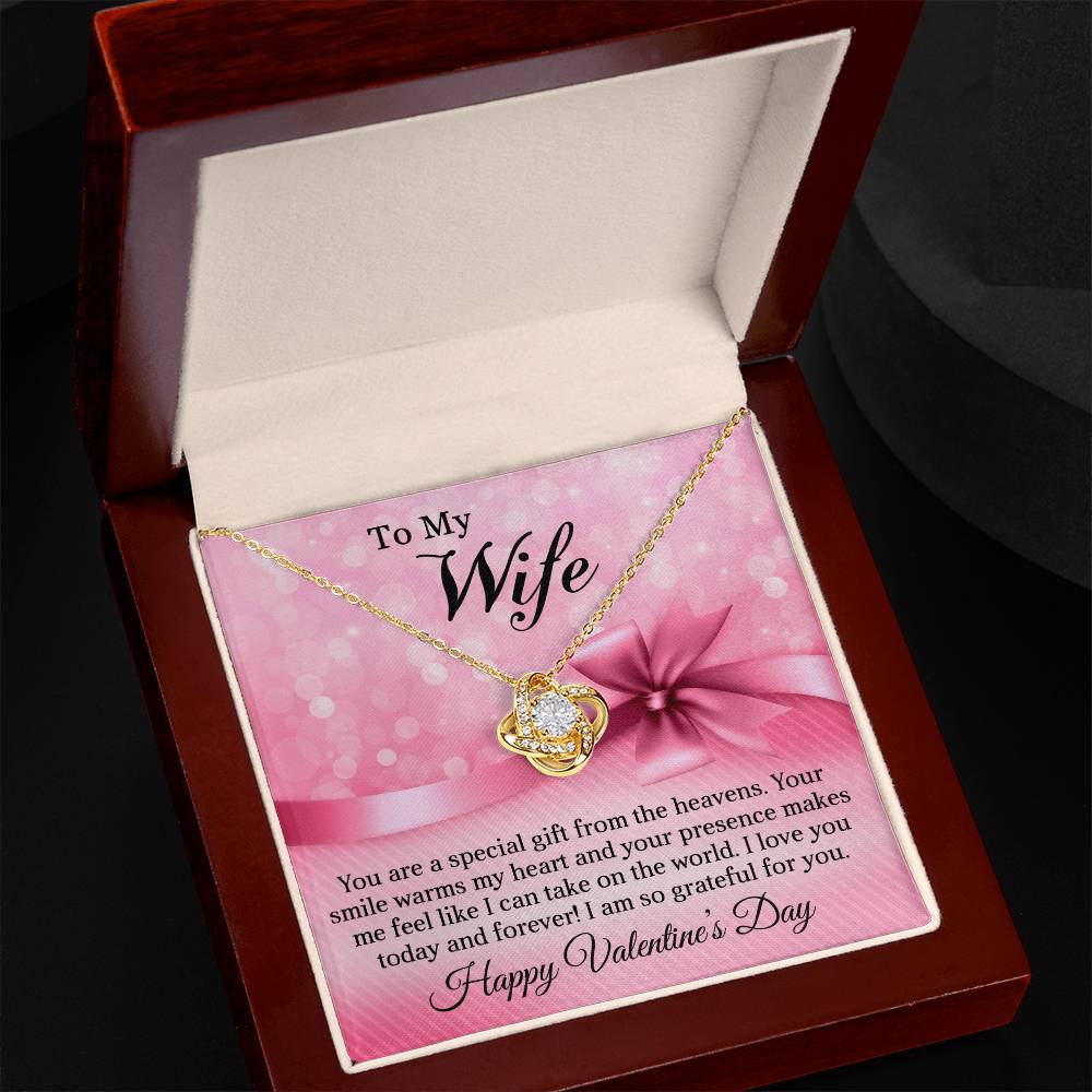 To My Wife - Best Gift For Valentine - Love Knot Necklace