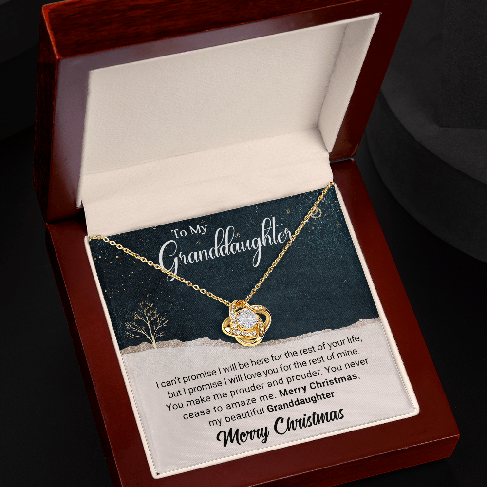 To My Granddaughter - Christmas Gift -Love Knot Necklace