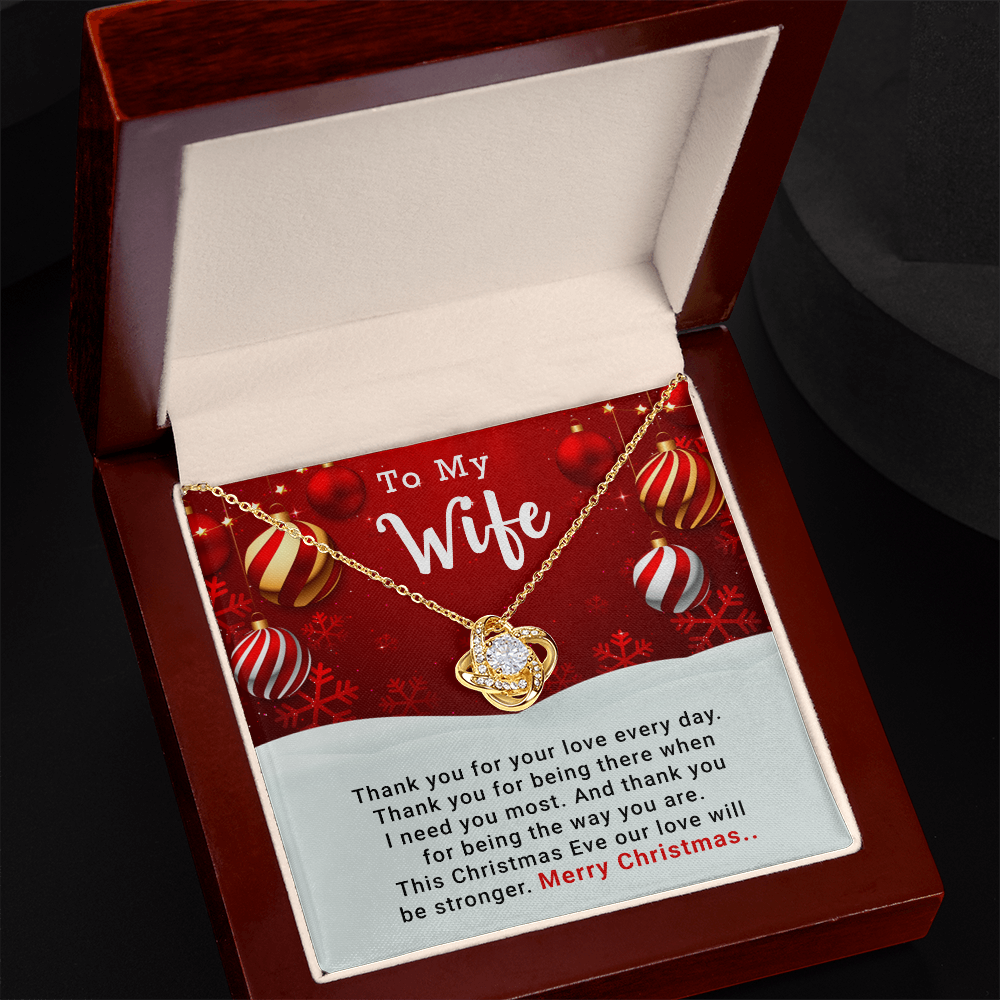 To My Wife - Christmas Gift - Love Knot Necklace