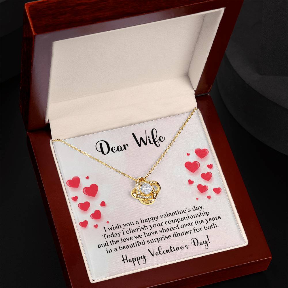 To My Wife - I wish you - Best Gift For Valentine - Love Knot Necklace