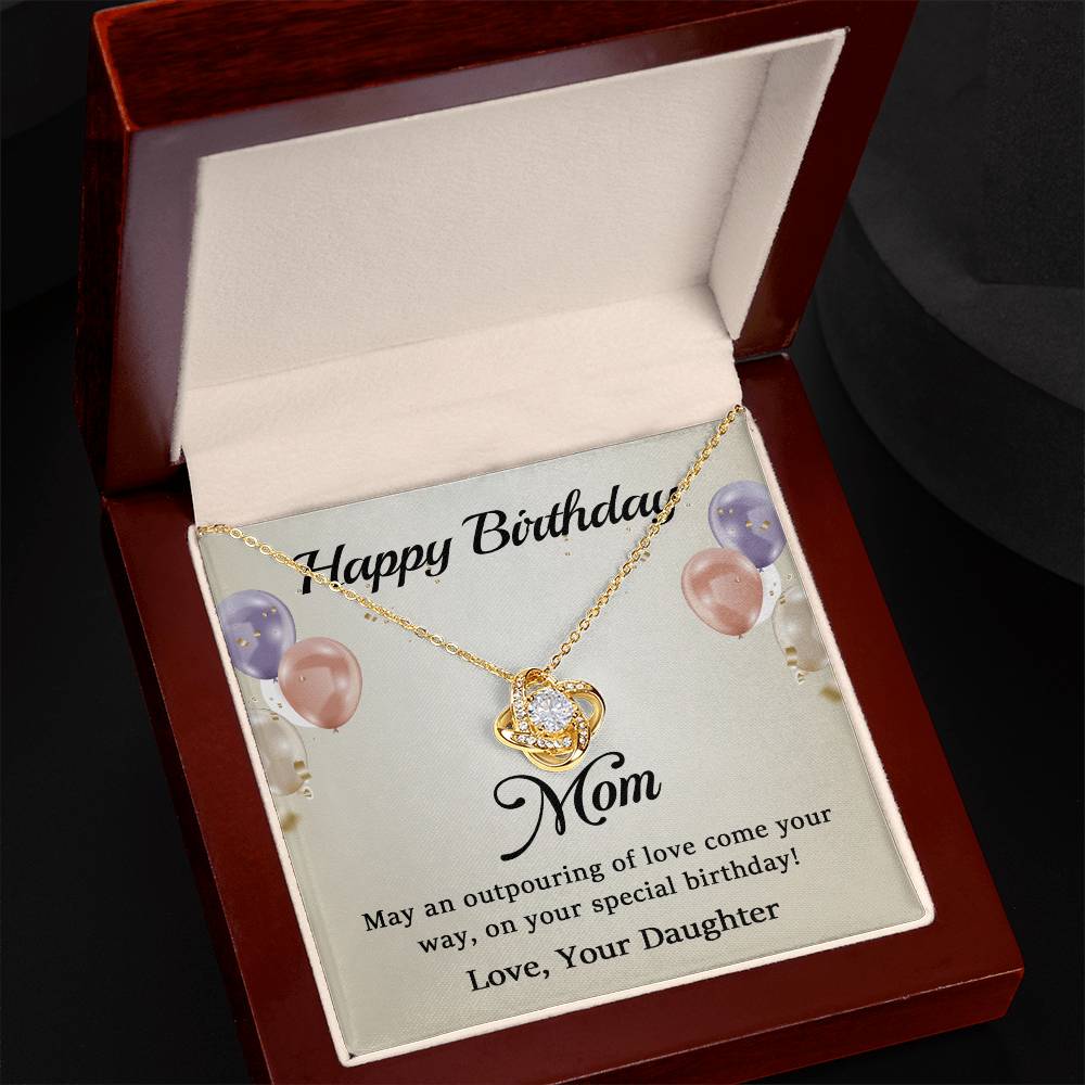 To My Mom - Best Birthday Gift For Mom - Love Knot Necklace