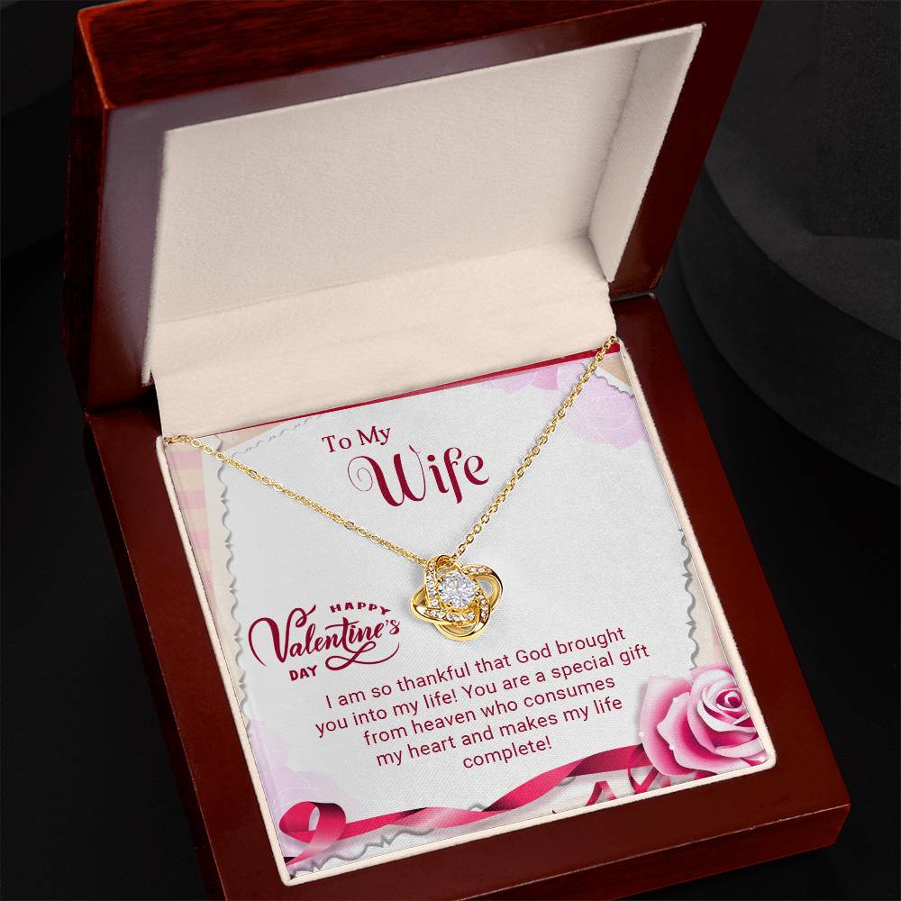 To My Wife - Best Gift For Valentine - Love Knot Necklace