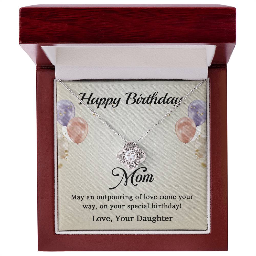 To My Mom - Best Birthday Gift For Mom - Love Knot Necklace