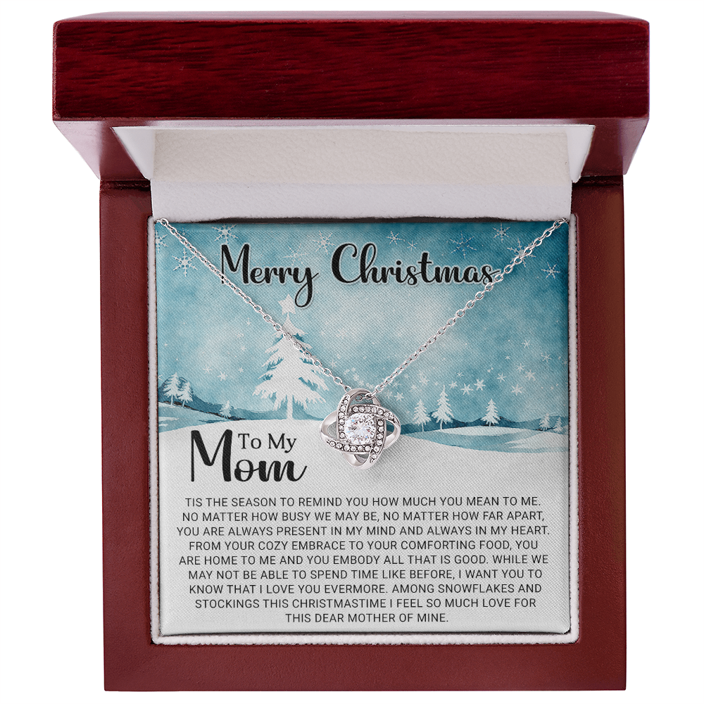 To My Mom - Christmas Gift - Love Knot Necklace