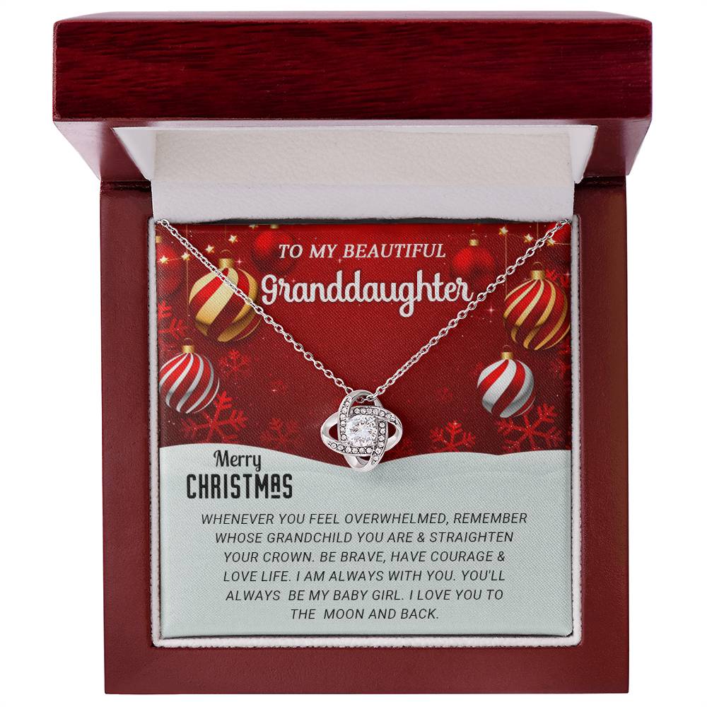 Granddaughter - Feel - Christmas gift - Love knot Necklace