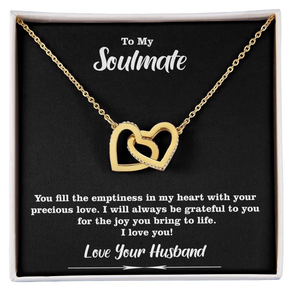 Amazing Soulmate Gift, Excellent Interlocking Hearts necklace Gift For Soulmate